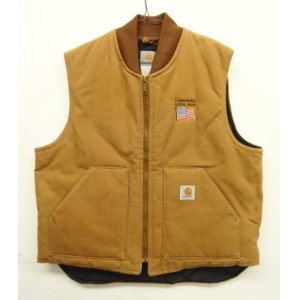 画像: 00'S CARHARTT 裏地キルティング ダックベスト ブラウン USA製 (VINTAGE)