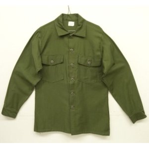 画像: 70'S アメリカ軍 US ARMY "OG107" コットンサテン ユーティリティシャツ (DEADSTOCK)