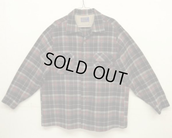 画像1: 60'S PENDLETON "BOARD SHIRT" ウール オープンカラーシャツ チェック柄 USA製 (VINTAGE)