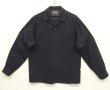 画像1: 60'S PENDLETON "BOARD SHIRT" ウール オープンカラーシャツ ネイビー USA製 (VINTAGE)