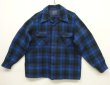 画像1: 60'S PENDLETON "BOARD SHIRT" ウール オープンカラーシャツ チェック柄 USA製 (VINTAGE)