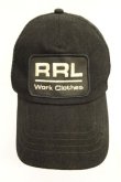 画像2: RRL 耳付きデニム トラッカーキャップ ブラック (USED)