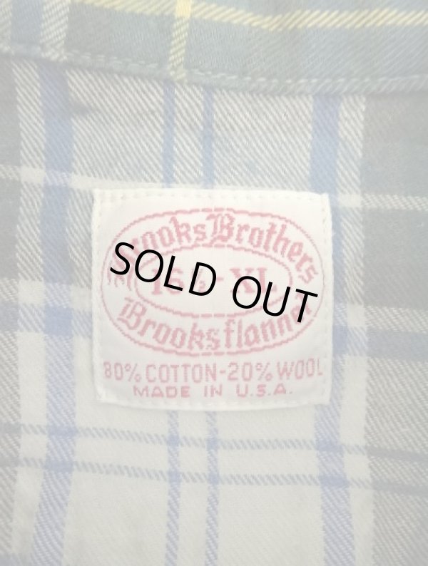 画像2: 80'S BROOKS BROTHERS "BROOKS FLANNEL" フランネル BDシャツ チェック柄 USA製 (VINTAGE)