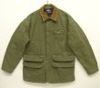 画像1: 90'S RALPH LAUREN 裏地付き 襟コーデュロイ ハンティングジャケット オリーブ (VINTAGE)