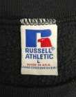 画像2: 90'S RUSSELL ATHLETIC 前Vガゼット付き クルーネック スウェットシャツ ブラック USA製 (VINTAGE)