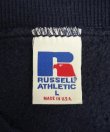 画像2: 90'S RUSSELL ATHLETIC 前Vガゼット付き クルーネック スウェットシャツ ネイビー USA製 (VINTAGE)