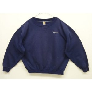 画像: 00'S CARHARTT 前Vガゼット付き スウェットシャツ フェードネイビー (VINTAGE)