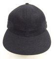 画像2: COOPERSTOWN BALL CAP "SOLID WOOL CAP" 汗止め＆バックストラップレザー製 ウールキャップ ネイビー USA製 (NEW)