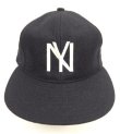 画像2: COOPERSTOWN BALL CAP "NEWYORK BLACK YANKEES" 汗止め＆バックストラップレザー製 ウールキャップ ネイビー USA製 (NEW)