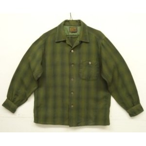 画像: 60'S PENDLETON "SIR PENDLETON" ウール 長袖 オープンカラーシャツ オンブレチェック USA製 (VINTAGE)