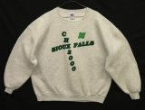 画像: 90'S RUSSELL ATHLETIC "NORWEST" 前Vガゼット付き クルーネック スウェットシャツ ヘザーグレー USA製 (VINTAGE)