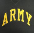 画像3: 90'S RUSSELL ATHLETIC "ARMY" 前Vガゼット付き クルーネック スウェットシャツ ブラック USA製 (VINTAGE)