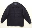 画像1: 70'S PENDLETON "BOARD SHIRT" ウール オープンカラーシャツ ネイビー USA製 (VINTAGE)