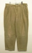 画像1: 90'S RALPH LAUREN "ANDREW PANT" ツープリーツ 太畝 コーデュロイパンツ ベージュ W35L30 (VINTAGE)