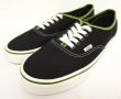 画像1: VANS "SALES SAMPLE" AUTHENTIC キャンバス スニーカー ブラック/オリーブトリム (一点物/NEW)