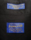 画像2: 90'S PENDLETON ウール 隠しボタンダウン ボックスシャツ ブラック メキシコ製 (VINTAGE)