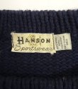 画像2: 60'S HANSON SPORTSWEAR リブ長 ウール  ニット ネイビー (VINTAGE)