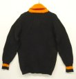 画像3: 60'S WARREN-KNIT ショールカラー ニットカーディガン ブラック/オレンジ カナダ製 (DEADSTOCK) 