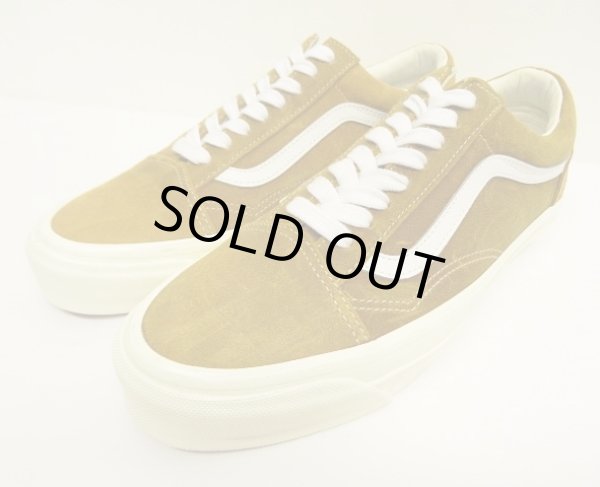 画像1: VANS "SALES SAMPLE" OLD SKOOL ワックスレザー スニーカー ゴールデンブラウン (一点物/NEW)