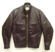 画像1: 70'S THIS GENUINE LEATHER GARMENT 裏地キルティング レザージャケット TALONジップ ダークブラウン (VINTAGE)