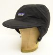 画像1: PATAGONIA "SHELLED SYNCHILLA DUCKBILL CAP" 内側フリース ナイロンキャップ ブラック (VINTAGE)