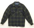 画像1: 60'S PENDLETON "BOARD SHIRT" ウール オープンカラーシャツ チェック柄 USA製 (VINTAGE)