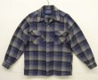 画像1: 70'S PENDLETON "BOARD SHIRT" ウール オープンカラーシャツ チェック柄 USA製 (VINTAGE)