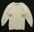 画像1: 90'S J.E.MORGAN コットン/ポリ サーマル 長袖 Tシャツ オフホワイト USA製 (VINTAGE)