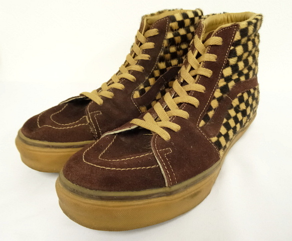 画像: VANS ハラコ ダミエ柄 SK8 HI (USED) 「Shoes」 入荷しました。