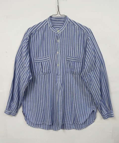 画像: ユーロワーク バンドカラーシャツ ストライプ (VINTAGE) 「L/S Shirt」 入荷しました。