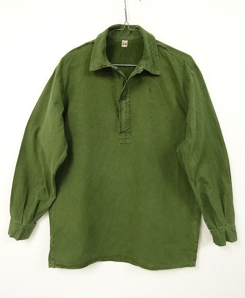 画像: スウェーデン軍 M55 ボックス ミリタリーシャツ (USED) 「L/S Shirt」 入荷しました。