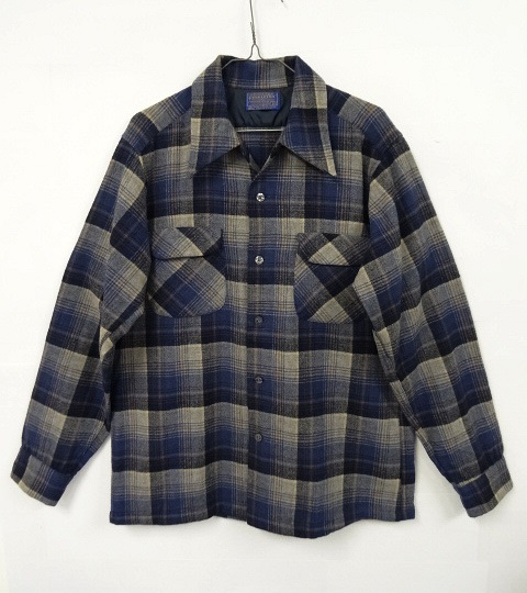 画像: 70'S PENDLETON オープンカラー ウールシャツ オンブレチェック USA製 (VINTAGE) 「L/S Shirt」 入荷しました。