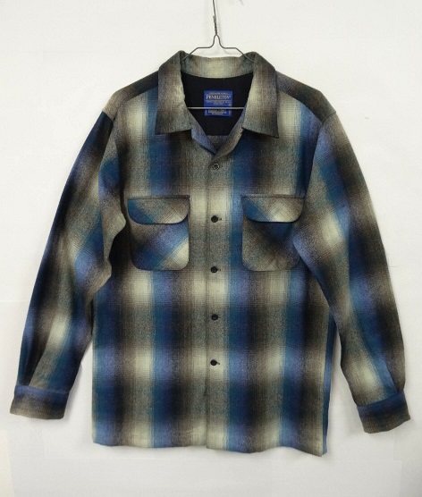 画像: PENDLETON オープンカラー ウールシャツ オンブレチェック (USED) 「L/S Shirt」 入荷しました。