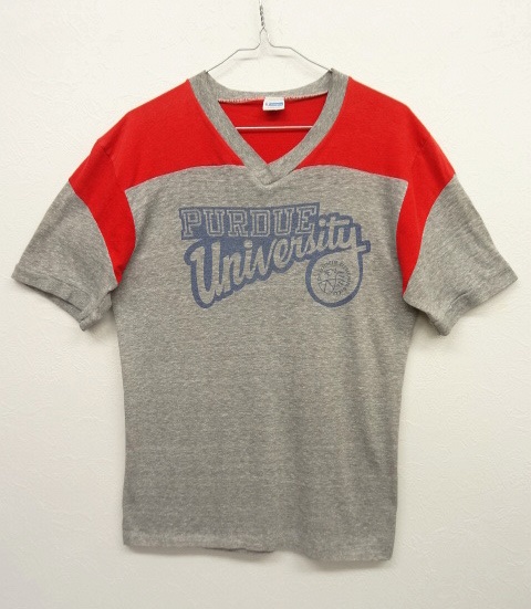 画像: 70'S CHAMPION バータグ 染み込みプリント 切替 Tシャツ USA製 (VINTAGE) 「T-Shirt」 入荷しました。