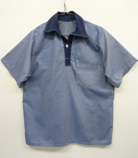 画像: 60'S STATE PRISON ツートンシャンブレー ステンシル入り プリズナーシャツ (DEADSTOCK) 「S/S Shirt」 入荷しました。