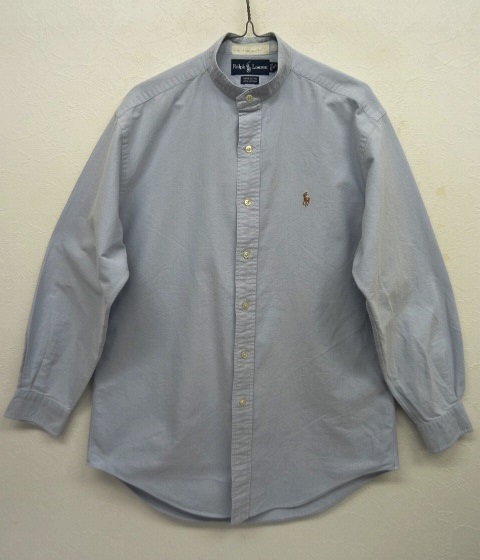 画像: RALPH LAUREN リメイク バンドカラー 長袖シャツ サックスブルー (REMAKE) 「L/S Shirt」 入荷しました。