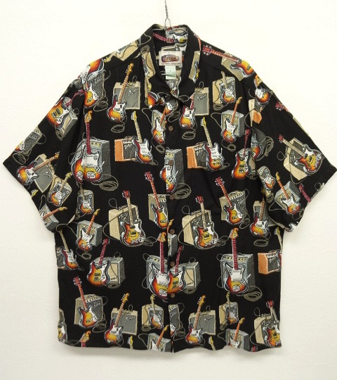 画像: 90'S ART OF EDDY Y by REYN SPOONER レーヨン アロハシャツ ギター柄 USA製 (VINTAGE) 「S/S Shirt」 入荷しました。