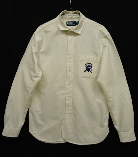 画像: RALPH LAUREN マチ付き オックスフォード 長袖 BDシャツ ホワイト (USED) 「L/S Shirt」 入荷しました。