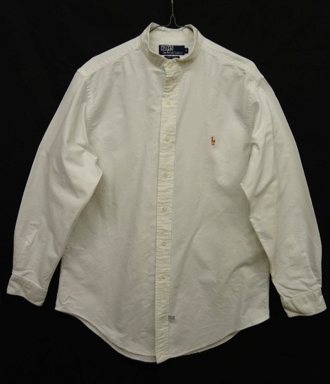 画像: RALPH LAUREN リメイク バンドカラー 長袖シャツ ホワイト (REMAKE) 「L/S Shirt」 入荷しました。