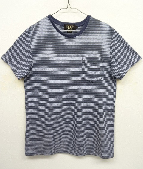 画像: RRL ポケット付き 半袖 ボーダーTシャツ NAVY/WHITE (USED) 「T-Shirt」 入荷しました。