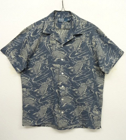 画像: 90'S RALPH LAUREN リネン オープンカラー アロハシャツ カープ柄 (VINTAGE) 「S/S Shirt」 入荷しました。