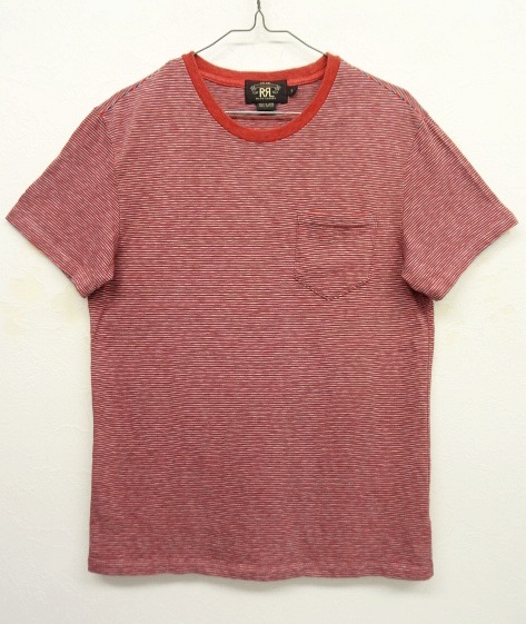 画像: RRL ポケット付き 半袖 ボーダーTシャツ RED/NAVY (USED) 「T-Shirt」 入荷しました。