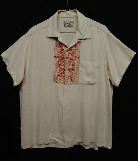 画像: 60'S ACAPULCON フロント刺繍入り オープンカラーシャツ (VINTAGE) 「S/S Shirt」 入荷しました。