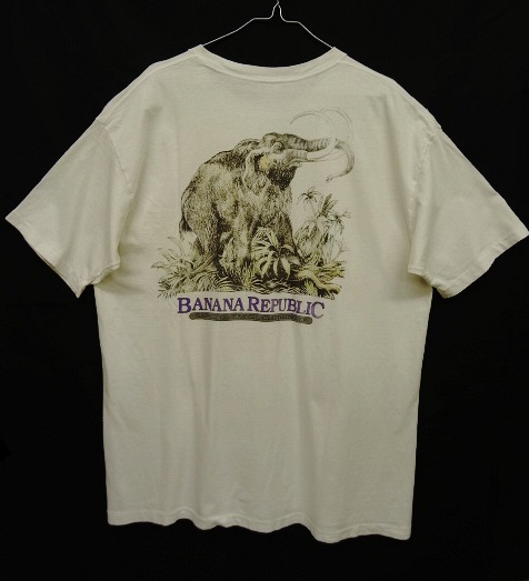 画像: 80'S BANABA REPUBLIC "アニマルプリント" ポケット付き Tシャツ エレファント (VINTAGE) 「T-Shirt」 入荷しました。