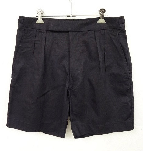 画像: イギリス軍 ROYAL NAVY プリーツ入り ショーツ NAVY (DEADSTOCK) 「Shorts」 入荷しました。