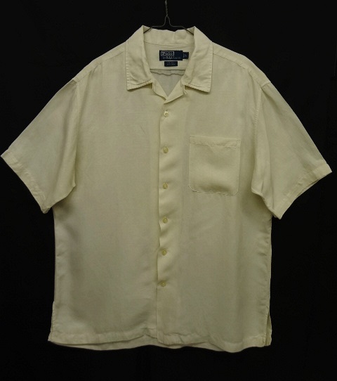 画像: 90'S RALPH LAUREN シルク/リネン オープンカラー 半袖シャツ WHITE (VINTAGE) 「S/S Shirt」 入荷しました。