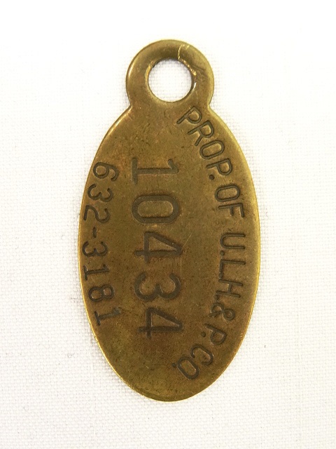 画像: PROP OF U.L.H. & P.CO ブラス製 タグ キーホルダー (ANTIQUE) 「Antique Goods」 入荷しました。