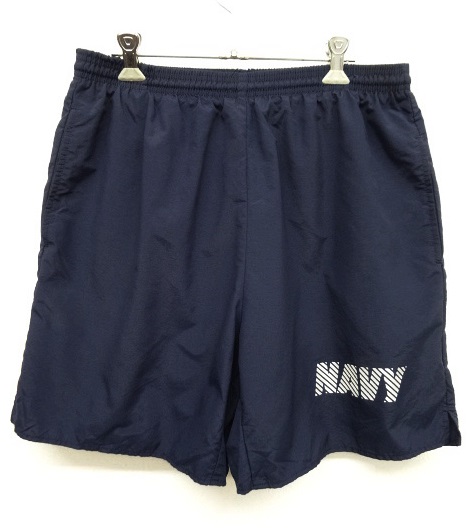 画像: アメリカ軍 US NAVY ナイロン トレーニングショーツ NAVY (USED) 「Shorts」 入荷しました。