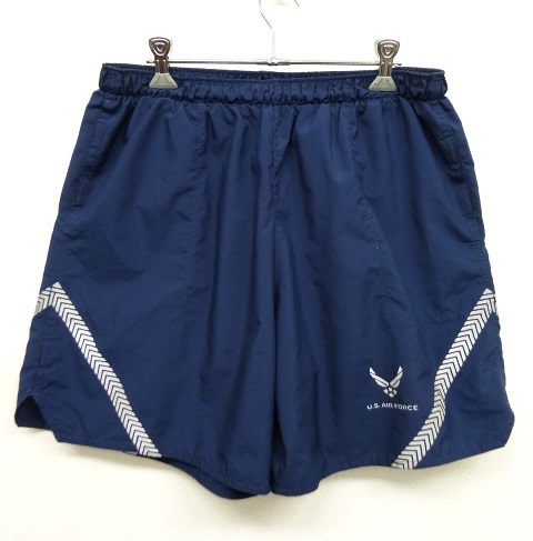 画像: アメリカ軍 USAF ナイロン トレーニングショーツ NAVY (USED) 「Shorts」 入荷しました。