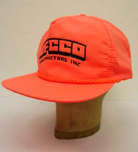 画像: 80'S OFCCO CONSTRUCTORS INC ナイロンキャップ NEON ORANGE (DEADSTOCK) 「Cap」 入荷しました。